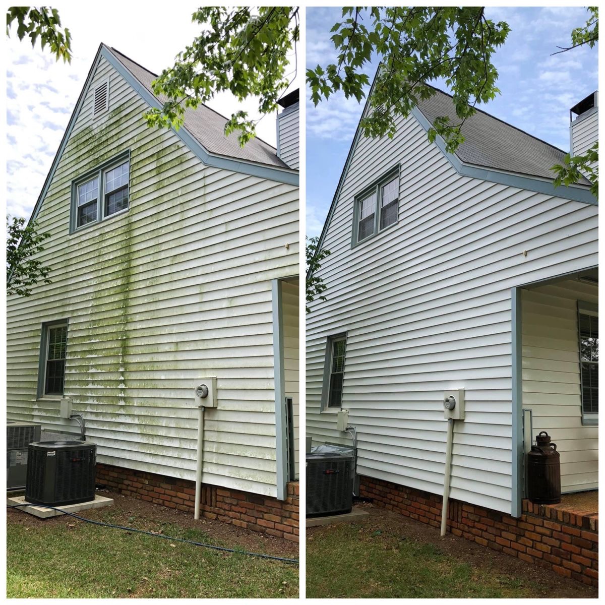 House siding before and after soft wash
